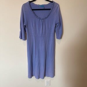 Fresh Produce Purple Women's Cotton Midi Dress Summer Beachy Coastal Size Medium